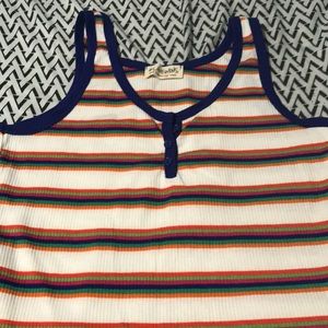 RIBBED TANK TOP<CROPPED >